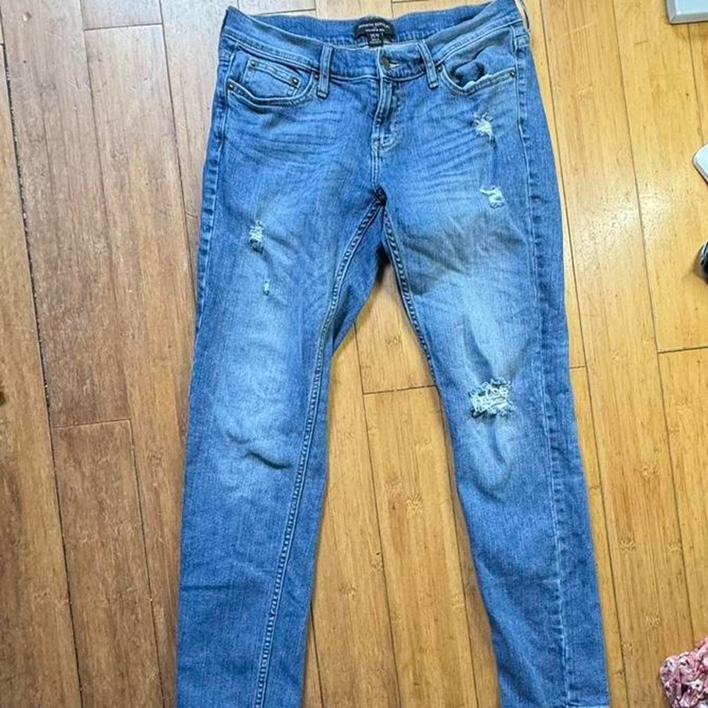 Women's Blue Distressed Jeans